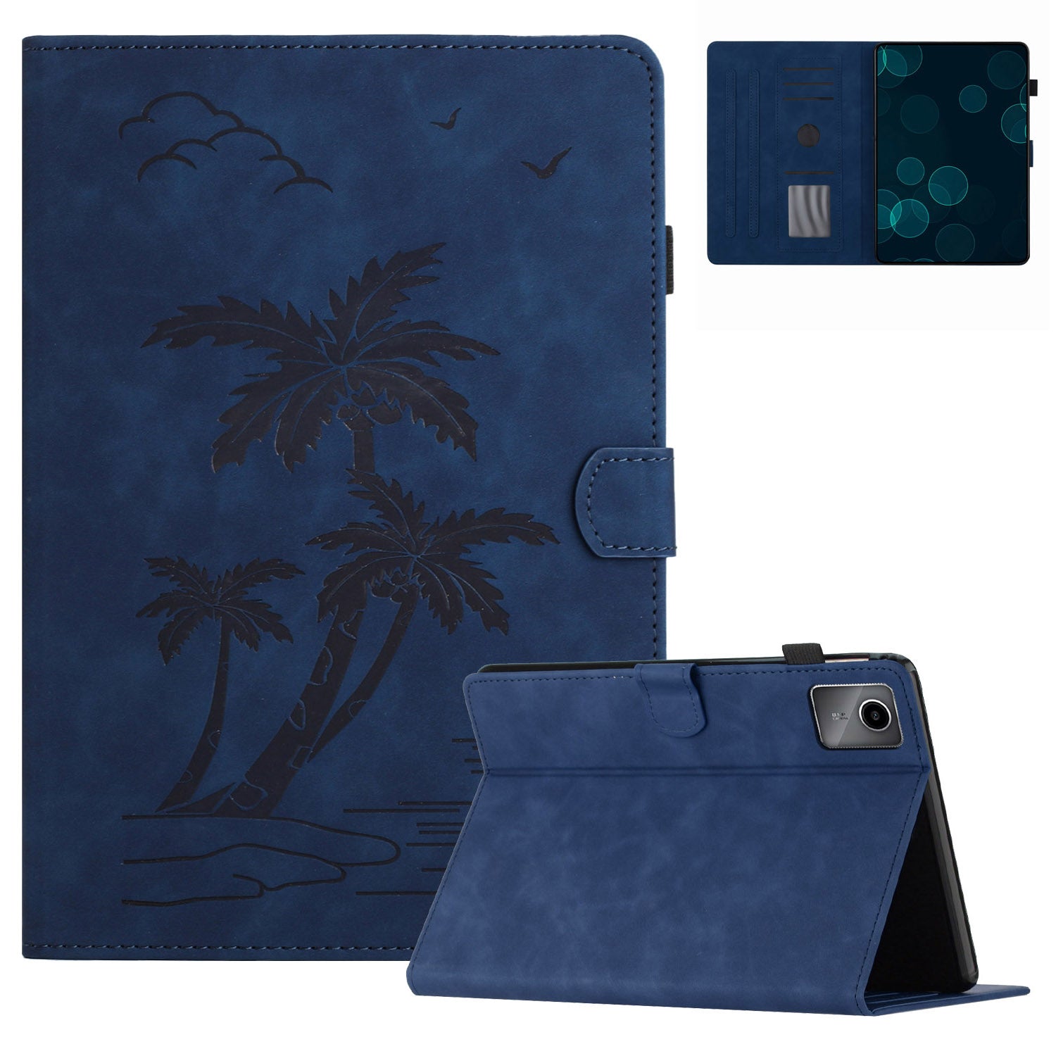 For Lenovo Tab M11 / Xiaoxin Pad 11 2024 TB-331FC Tablet Case Coconut Tree Imprinted Card Holder Leather Cover For Lenovo Tab M11 / Xiaoxin Pad 11 2024 TB-331FC Tablet Case Coconut Tree Imprinted Card Holder Leather Cover